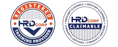 HRD Corp Registered Training Provider and HRD Corp Claimable badges